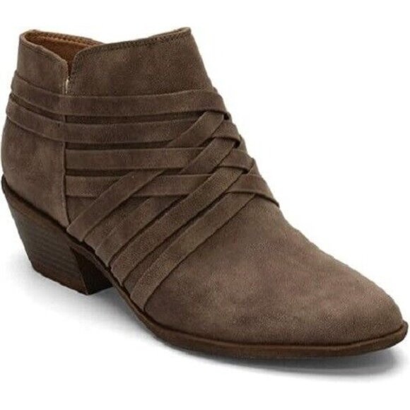 Lifestride Arden Prairie Faux Suede Traveler Ankle Booties Women's Ash Size 7.5M - Picture 2 of 7